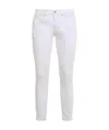 Dondup Carrot Leg Jeans In Durable Cotton Drill In White