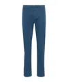 Dondup Tailored Trousers With Pockets And Loops In Blue
