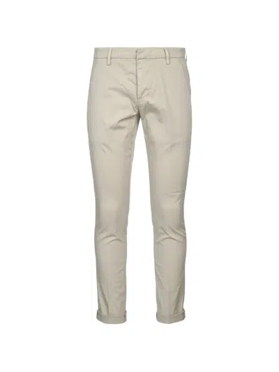 Dondup Beige Slim Chinos Pants In White