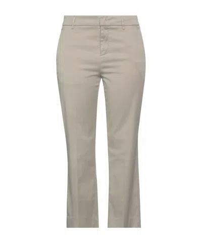 Dondup Slim-fit Cropped Pants In Neutral