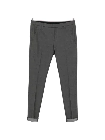 Dondup Slim-fit Turned-up Trousers In Gray