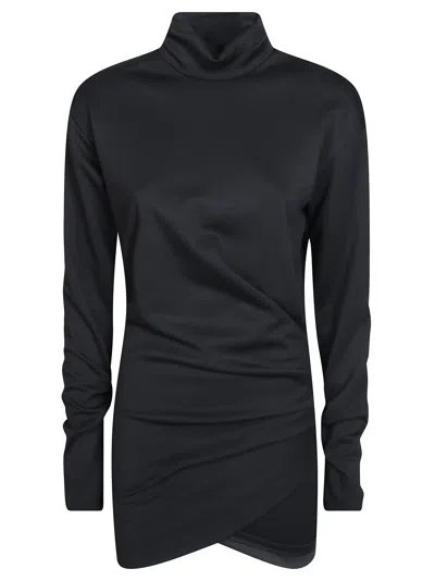 Dondup Slim-fit Viscose Blend Scuba Mini Dress In Black