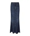 Dondup Long Skirt In Lyocell In Blue