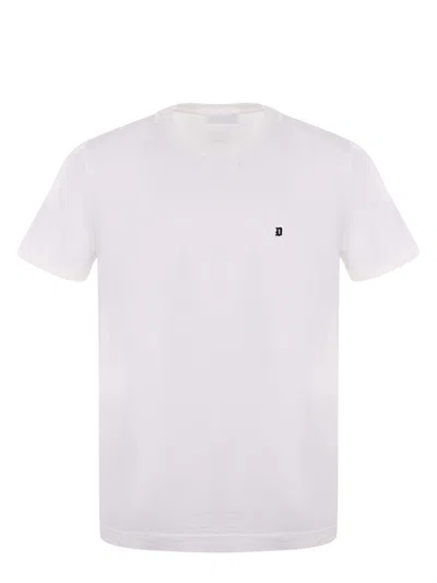 Dondup Slub Cotton T-shirt In White
