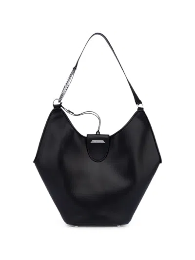 Dondup Small Erotica Ring-detail Shoulder Bag In Black