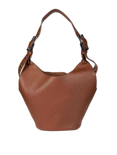 Dondup Small Hobo In Tan Leather In Brown