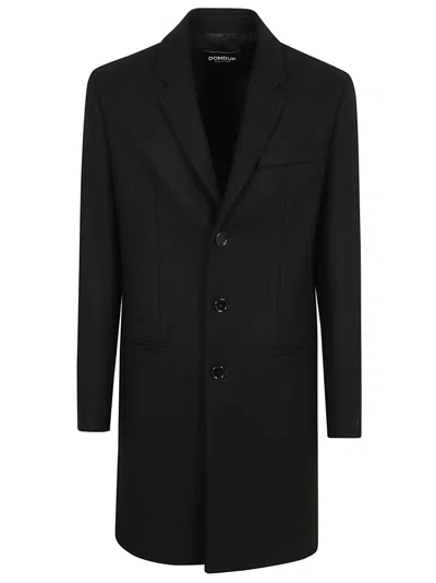 DONDUP DONDUP LONG COAT WITH TAILORED FIT AND DETAILING