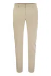 Dondup Spiritissimo - Regular Chino Trousers In Light Gabardine