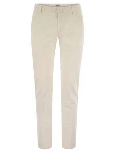 DONDUP SPIRITISSIMO - REGULAR CHINO TROUSERS IN LIGHT GABARDINE