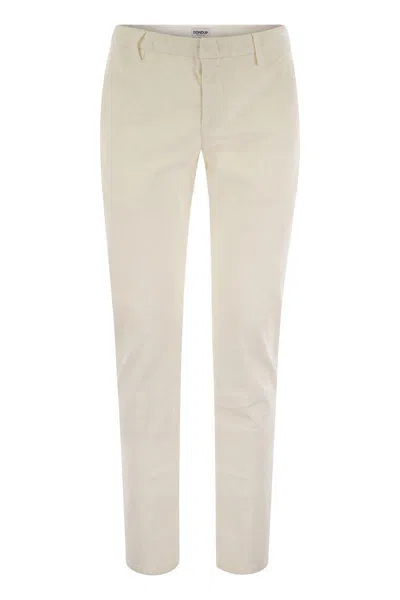 DONDUP DONDUP SPIRITISSIMO - REGULAR CHINO TROUSERS IN LIGHT GABARDINE
