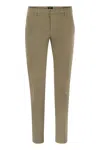 Dondup Loop-belt Trousers In Brown
