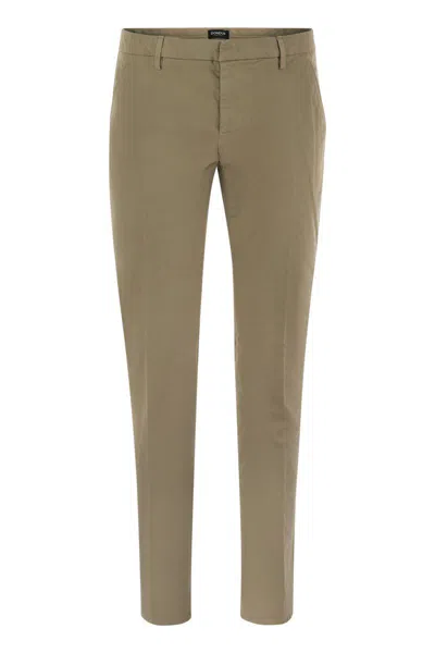 DONDUP DONDUP SPIRITISSIMO - REGULAR CHINO TROUSERS IN LIGHT GABARDINE