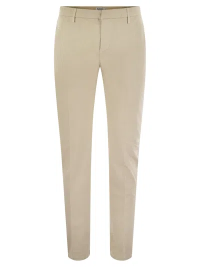 DONDUP DONDUP SPIRITISSIMO REGULAR CHINO TROUSERS IN LIGHT GABARDINE
