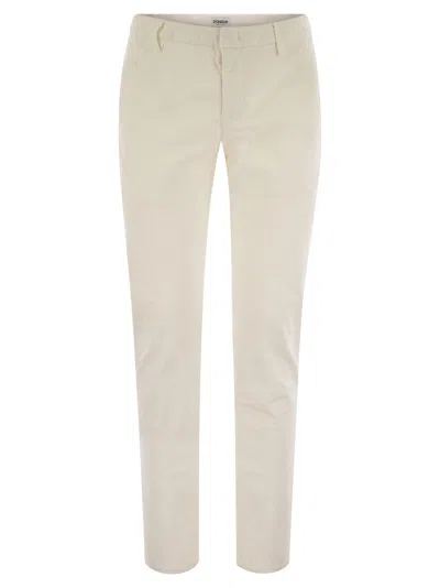 DONDUP DONDUP SPIRITISSIMO REGULAR CHINO TROUSERS IN LIGHT GABARDINE