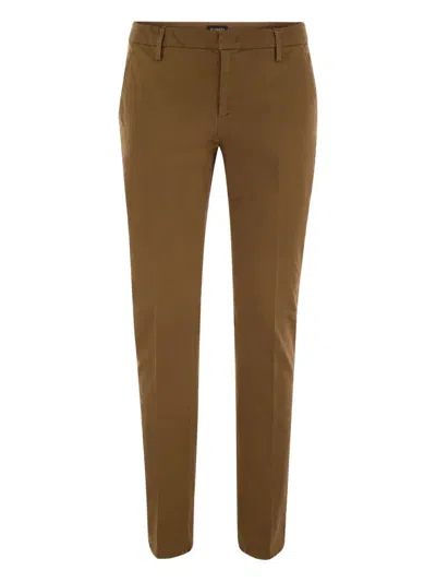 Dondup Spiritissimo Regular-waist Trousers In Brown