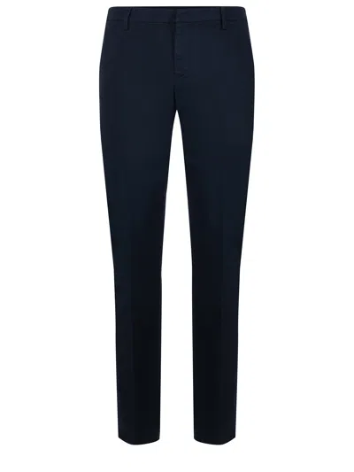 DONDUP DONDUP "SPIRITISSIMO" STRETCH GABARDINE TROUSERS