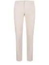Dondup "spiritissimo" Stretch Gabardine Trousers In Neutral