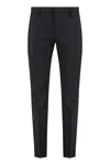 Dondup Wool Trousers With Belt Loops And Pockets In Grey