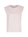 Dondup Split Back Tank Top In Pink