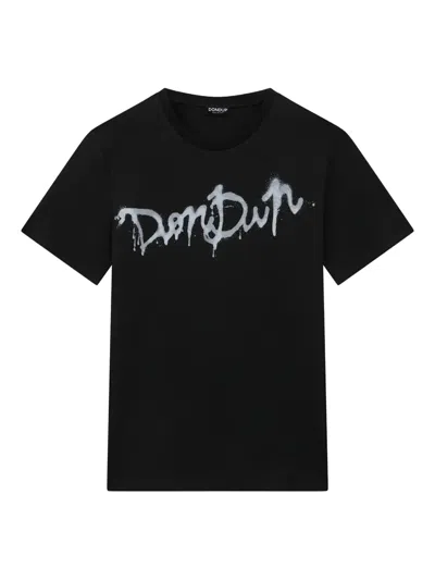 Dondup Spray-print T-shirt In Black