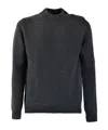 Dondup Stand Collar Wool Knitted Sweater In Black