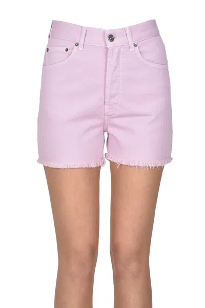 Dondup Stella Denim Shorts In Purple
