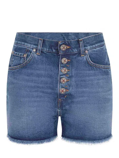 Dondup "stella" Shorts Made Of Denim. In Blue