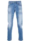 Dondup Stone Washed Jeans In Blue