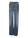Dondup Straight Buttoned Jeans In Blue