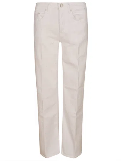 Dondup Straight Buttoned Jeans In White