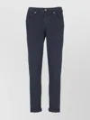 Dondup Straight Cut Denim Trousers With Rolled Cuffs In Blue
