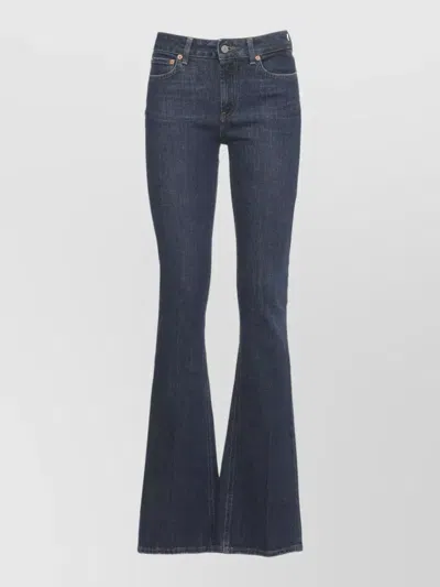 Dondup Straight Jeans Cotton Five Pocket Belt Loops In Blue