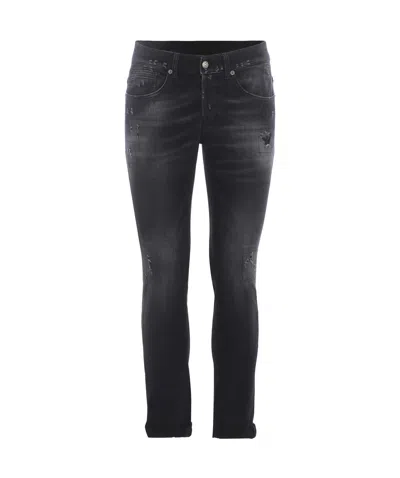 Dondup Straight Jeans Pants In Black