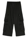 Dondup Straight-leg Cargo Jeans In Black