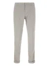Dondup Embroidered Stretch Lyocell Blend Pants In Grey