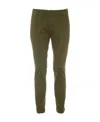 Dondup Pants Gaubert Chino Cotton Gabardine Bottom 17 In Green