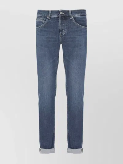 DONDUP STRAIGHT LEG COTTON JEANS WITH BELT LOOPS