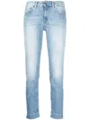 Dondup Cropped Slim-cut Jeans In 蓝色