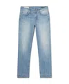 Dondup Straight-leg Cropped Jeans In Blue