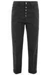 Dondup Woman Pants Black Size 31 Cotton, Elastomultiester, Elastane In Nero