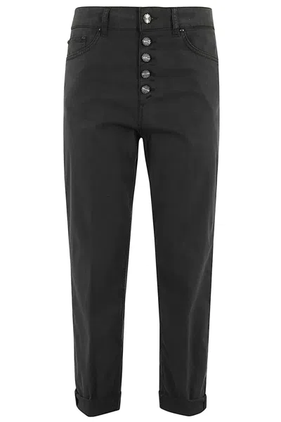 DONDUP STRAIGHT LEG CROPPED TROUSERS