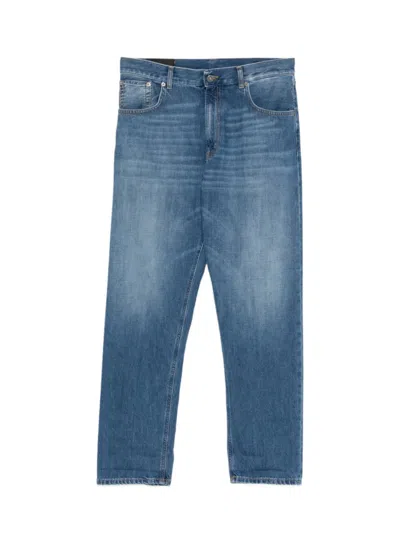 Dondup Straight Leg Jeans In Blue