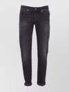 Dondup Straight Leg Jeans Featuring Five Pockets In Black