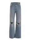 Dondup Pantalone In Denim Francine In Light Blue