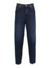 Dondup Straight-leg Jeans With Dark Indigo Wash In Blue