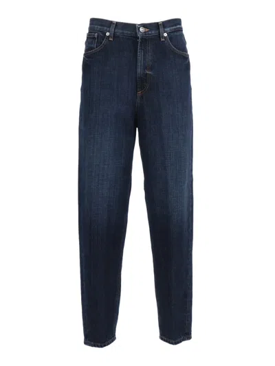 DONDUP STRAIGHT-LEG JEANS WITH DARK INDIGO WASH
