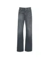Dondup Straight Leg Jeans With Five-pocket Design And Subtle Whiskering In Blue