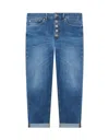 Dondup Straight-leg Jeans With Mid-rise Waist And Timeless Finish In Blue