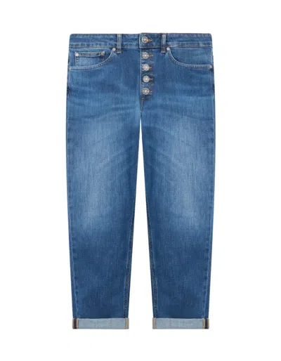 DONDUP STRAIGHT-LEG JEANS WITH MID-RISE WAIST AND TIMELESS FINISH