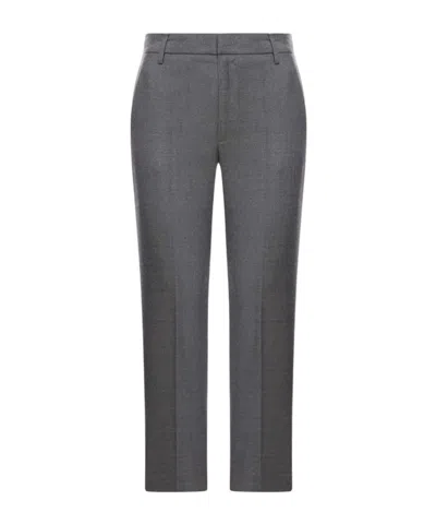 Dondup Straight Leg Tailored Pants In Gray